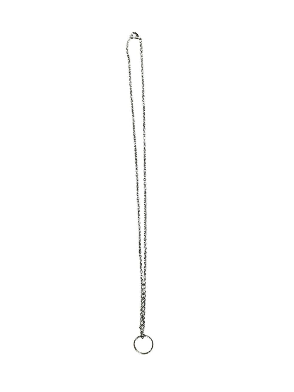 Andrew Christian Silver Ring Necklace — One Size